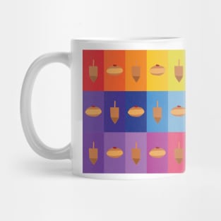 D&amp;D - Doughnuts and Dreidels Rainbow Grid Mug